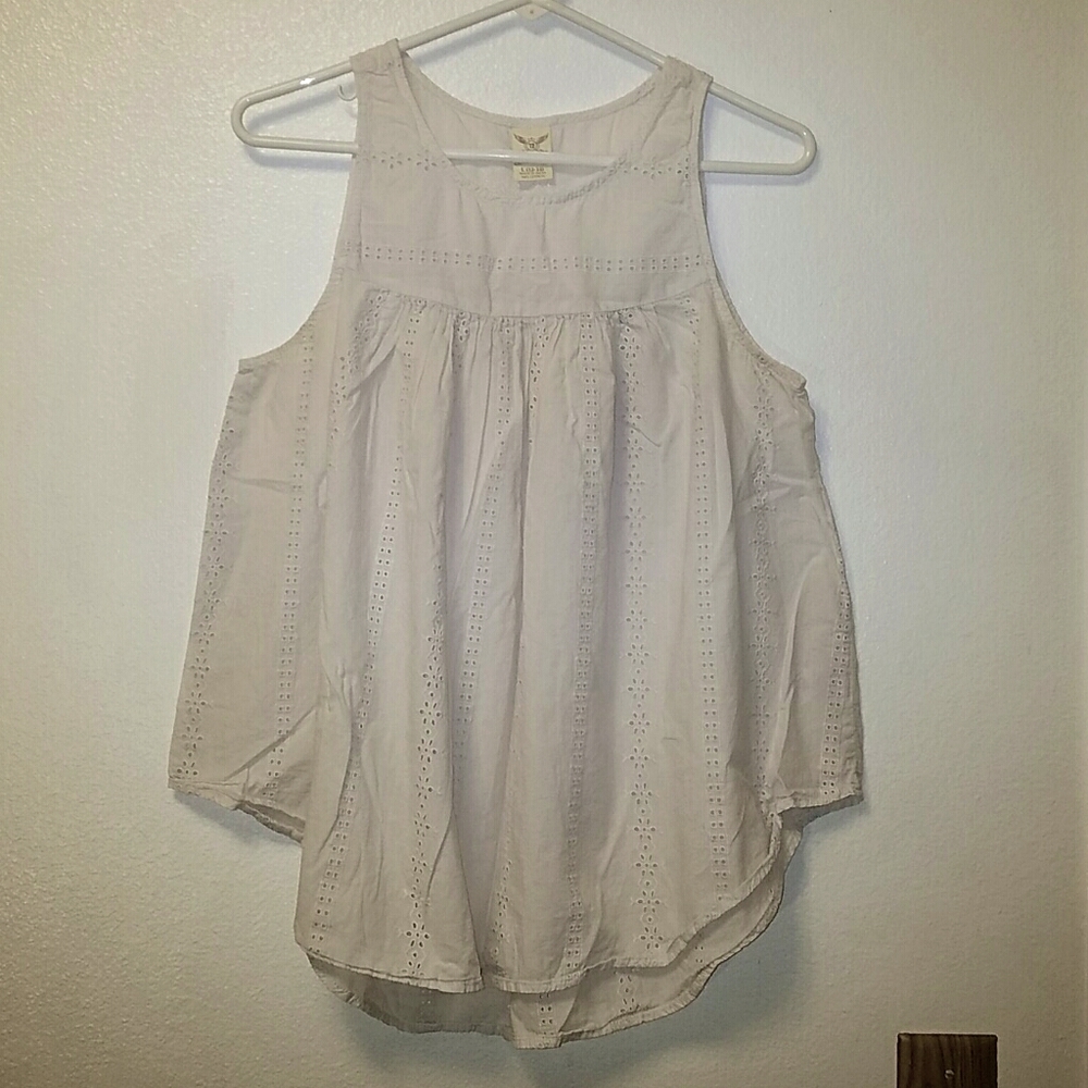 Faded Glory Floral Sleeveless Top Size L (12-14)